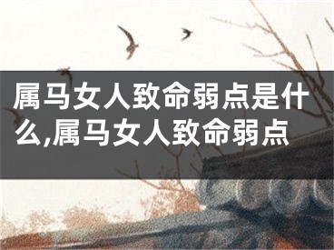 属马女人致命弱点是什么,属马女人致命弱点