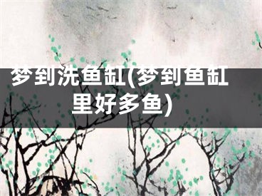 梦到洗鱼缸(梦到鱼缸里好多鱼)