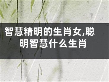 智慧精明的生肖女,聪明智慧什么生肖