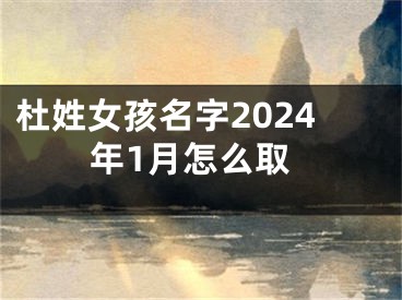 杜姓女孩名字2024年1月怎么取