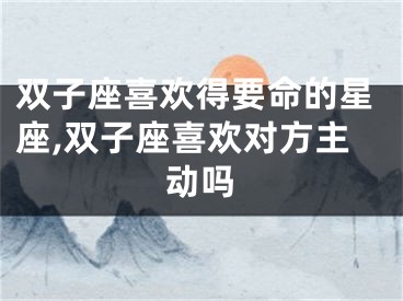 双子座喜欢得要命的星座,双子座喜欢对方主动吗
