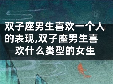 双子座男生喜欢一个人的表现,双子座男生喜欢什么类型的女生