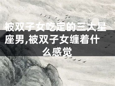被双子女吃定的三大星座男,被双子女缠着什么感觉