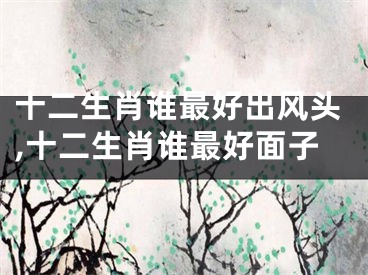 十二生肖谁最好出风头,十二生肖谁最好面子