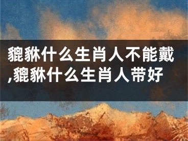 貔貅什么生肖人不能戴,貔貅什么生肖人带好