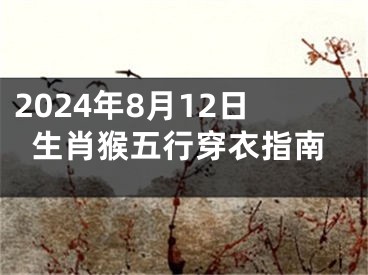 2024年8月12日生肖猴五行穿衣指南