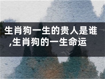 生肖狗一生的贵人是谁,生肖狗的一生命运