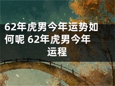 62年虎男今年运势如何呢 62年虎男今年运程