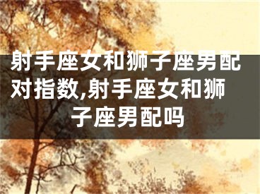 射手座女和狮子座男配对指数,射手座女和狮子座男配吗