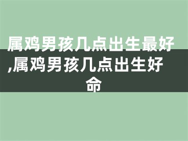 属鸡男孩几点出生最好,属鸡男孩几点出生好命