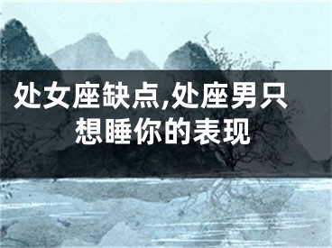 处女座缺点,处座男只想睡你的表现