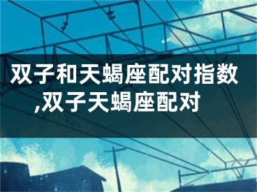 双子和天蝎座配对指数,双子天蝎座配对