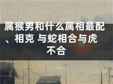 属猴男和什么属相最配、相克 与蛇相合与虎不合