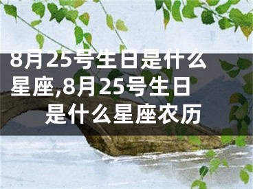 8月25号生日是什么星座,8月25号生日是什么星座农历
