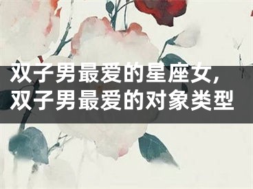 双子男最爱的星座女,双子男最爱的对象类型