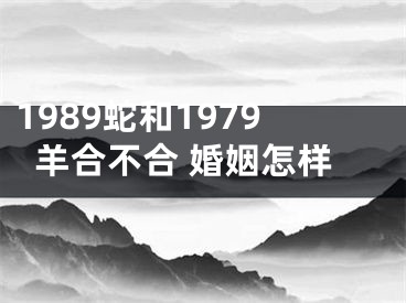 1989蛇和1979羊合不合 婚姻怎样