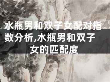 水瓶男和双子女配对指数分析,水瓶男和双子女的匹配度