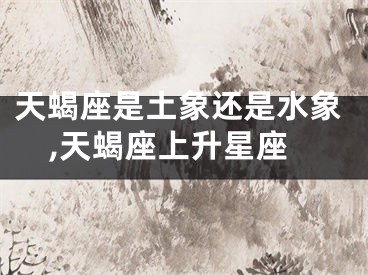天蝎座是土象还是水象,天蝎座上升星座