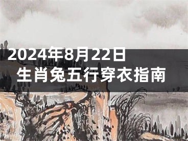 2024年8月22日生肖兔五行穿衣指南