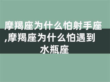 摩羯座为什么怕射手座,摩羯座为什么怕遇到水瓶座