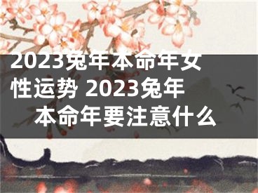 2023兔年本命年女性运势 2023兔年本命年要注意什么