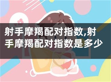 射手摩羯配对指数,射手摩羯配对指数是多少