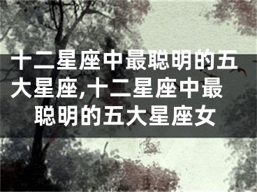 十二星座中最聪明的五大星座,十二星座中最聪明的五大星座女