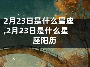 2月23日是什么星座,2月23日是什么星座阳历