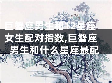 巨蟹座男生和12星座女生配对指数,巨蟹座男生和什么星座最配