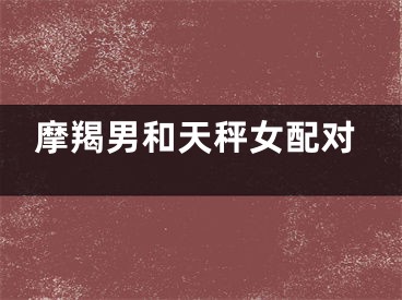 摩羯男和天秤女配对