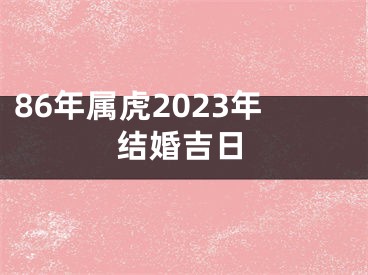 86年属虎2023年结婚吉日