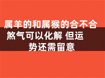 属羊的和属猴的合不合 煞气可以化解 但运势还需留意