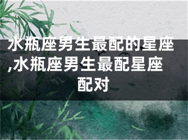 水瓶座男生最配的星座,水瓶座男生最配星座配对