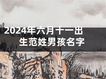2024年六月十一出生范姓男孩名字