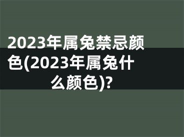 2023年属兔禁忌颜色(2023年属兔什么颜色)?