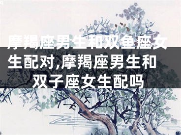 摩羯座男生和双鱼座女生配对,摩羯座男生和双子座女生配吗