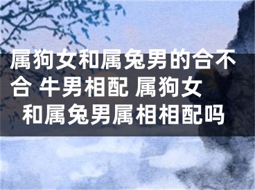 属狗女和属兔男的合不合 牛男相配 属狗女和属兔男属相相配吗