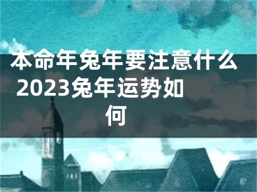 本命年兔年要注意什么 2023兔年运势如何 