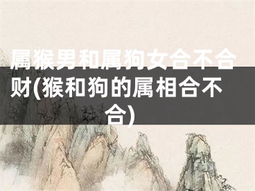 属猴男和属狗女合不合财(猴和狗的属相合不合)