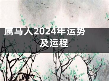 属马人2024年运势及运程