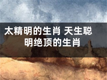 太精明的生肖 天生聪明绝顶的生肖