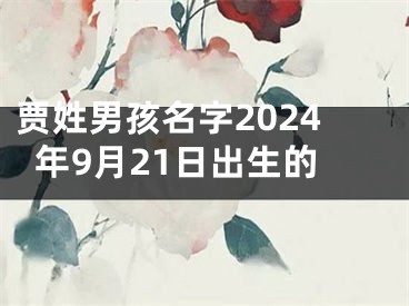 贾姓男孩名字2024年9月21日出生的