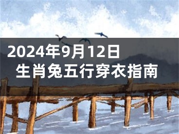 2024年9月12日生肖兔五行穿衣指南