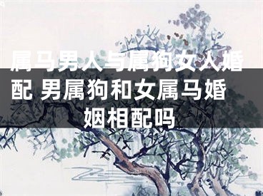 属马男人与属狗女人婚配 男属狗和女属马婚姻相配吗