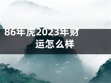 86年虎2023年财运怎么样