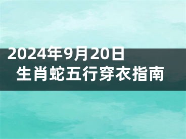 2024年9月20日生肖蛇五行穿衣指南