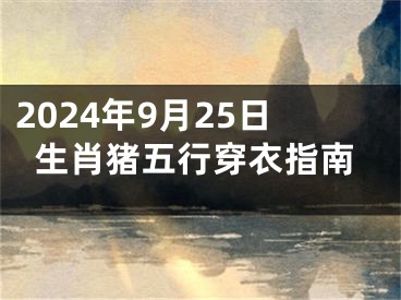 2024年9月25日生肖猪五行穿衣指南