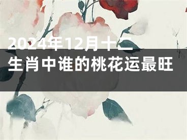 2024年12月十二生肖中谁的桃花运最旺 