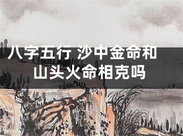 八字五行 沙中金命和山头火命相克吗