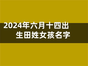 2024年六月十四出生田姓女孩名字